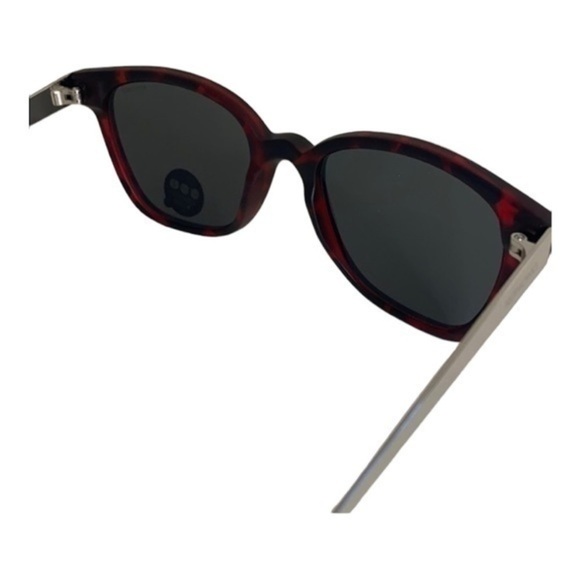 Komono Renee Sunglasses NEW burgundy silver metal arms main image 4